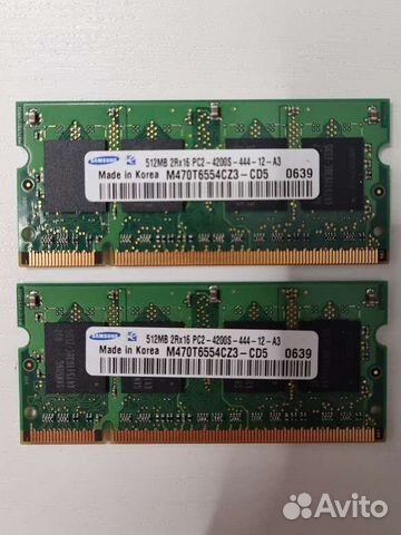 Оперативная память SO-dimm DDR2 Samsung 512MB