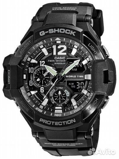 Черный ремешок Casio 10493622 для GA-1100-1A