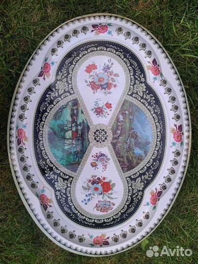 Поднос СССР, металлический, винтажный