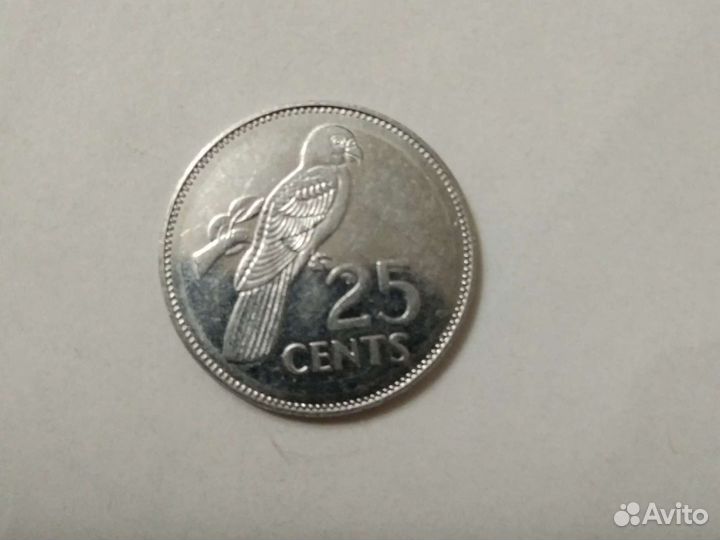 Сейшелы 25 центов 1997г