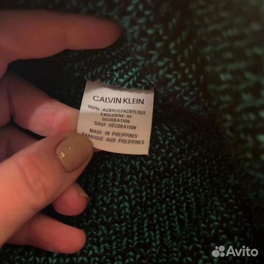 Новый мужской комплект шапка, шарф Calvin Klein ор