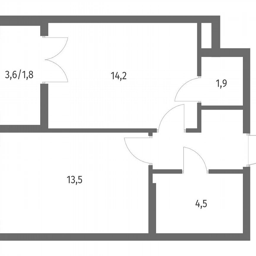 1-к. квартира, 39,8 м², 8/9 эт.