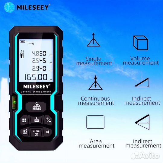 Лазерный дальномер Mileseey S6 ; 40 м + батарейки