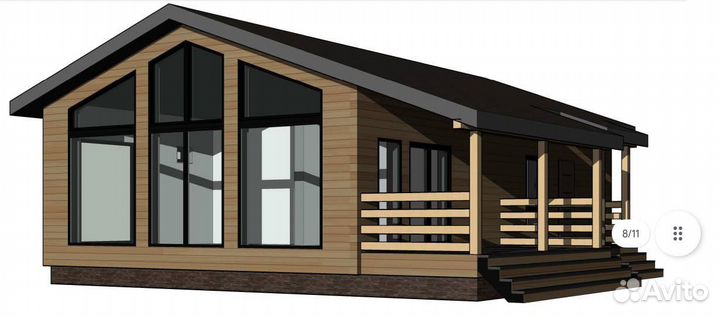 Каркасный дачный дом