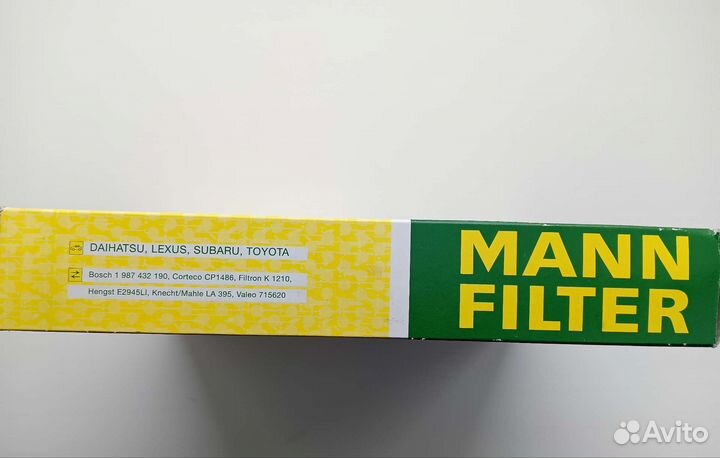 Фильтр салона mann filter CU1919