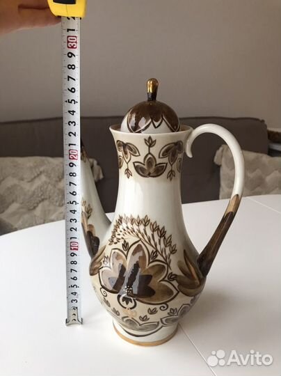 Чайник фарфор СССР роспись позолота