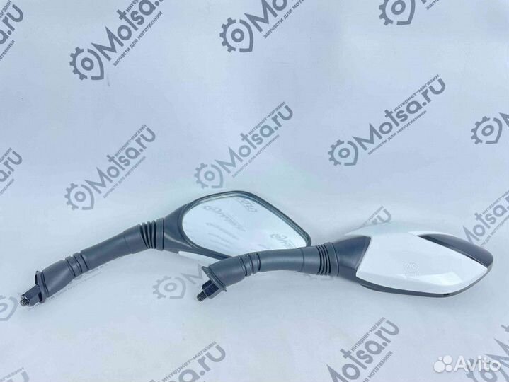 Зеркала (146) пластик пятиугольные (белые с черным