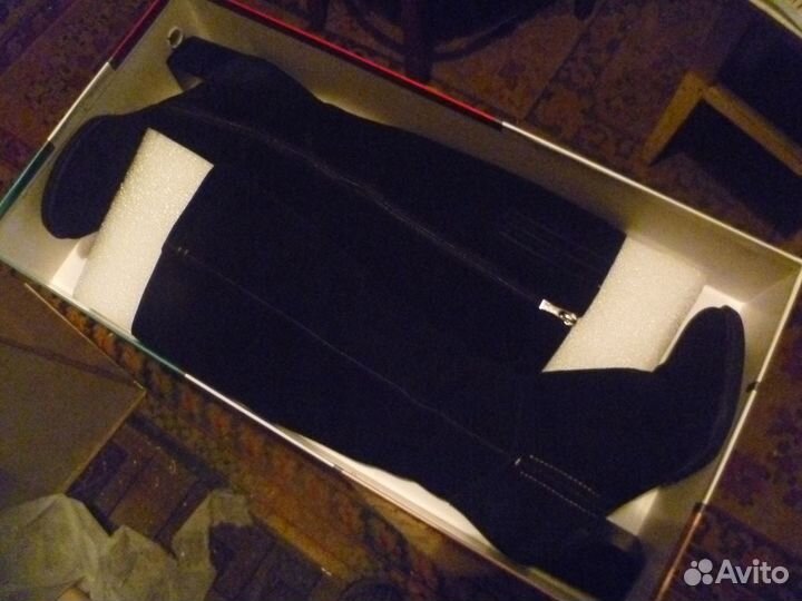 Сапоги женские замшевые 37