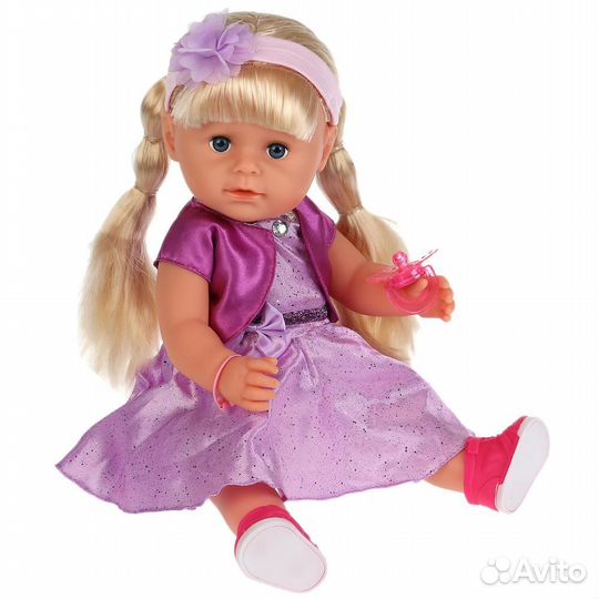 Кукла Танюша 45 см в платье, пьет, писает, плачет
