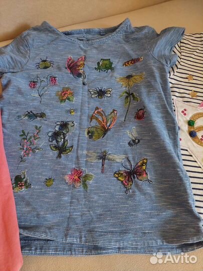 Футболки,лонг для девочки 116, 122,128