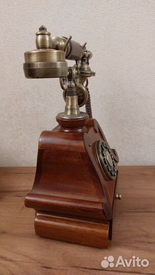 Телефон ретро рабочий дерево