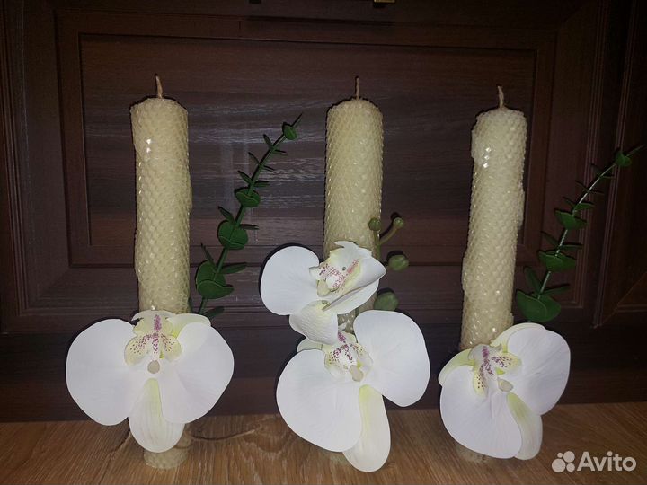 Семейный очаг. Набор свечей из натуральной вощины