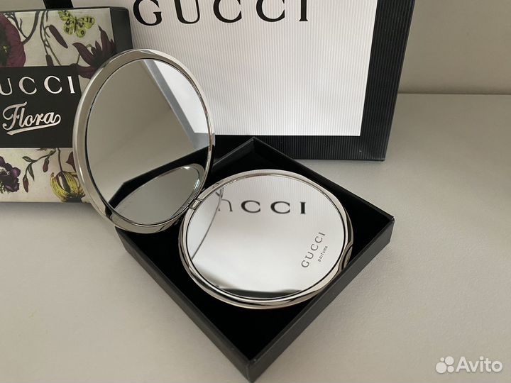 Зеркало gucci flora серебряное