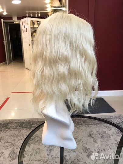 Накладка из натуральных волнистых волос 35см