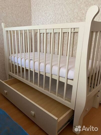 Кроватка детская + матрас и чехол