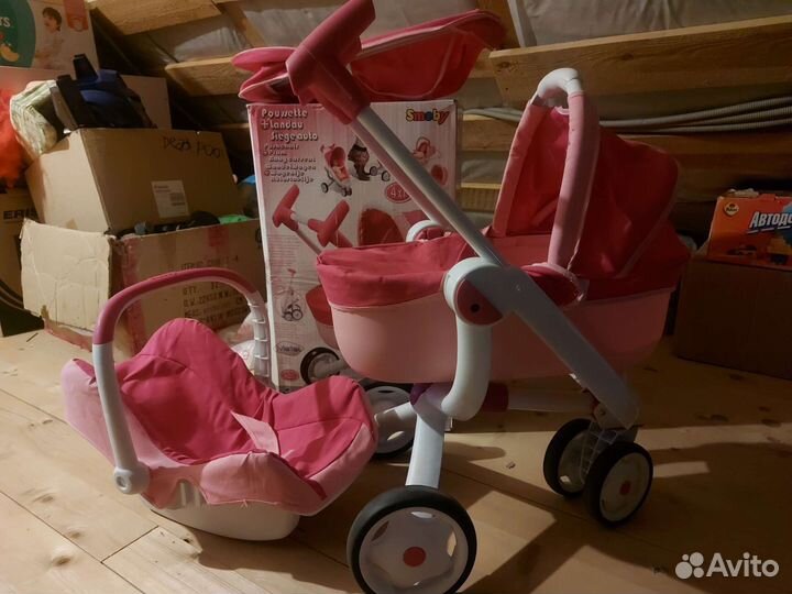 Коляска для кукол smoby 3в1