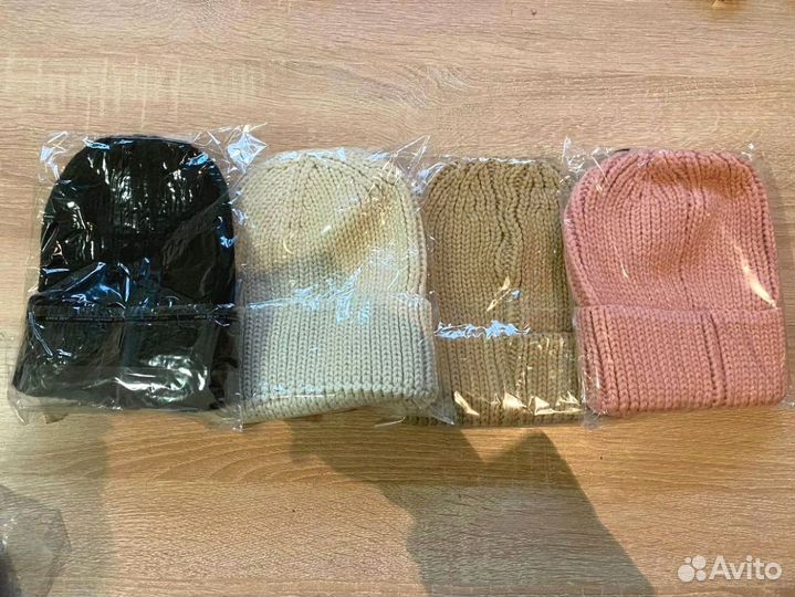 Шапка бини средней вязки Шапки Оптом