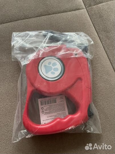 Поводок рулетка для собаки 5 м с фонариком новый