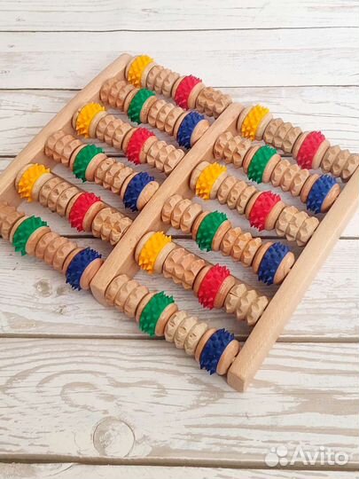 Массажер для ног роликовый зубчатый