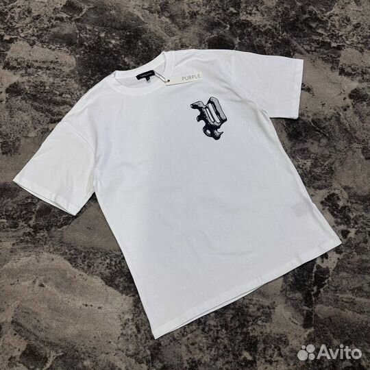 Футболка purple brand белая