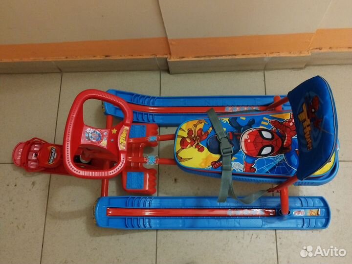 Санки с рулем 