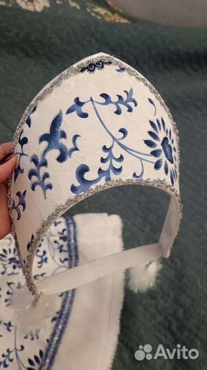 Карнавальный костюм Снегурочки 110 (зима,снежинка)