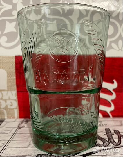 6 стаканов для рома, коктейлей bacardi, 330 мл
