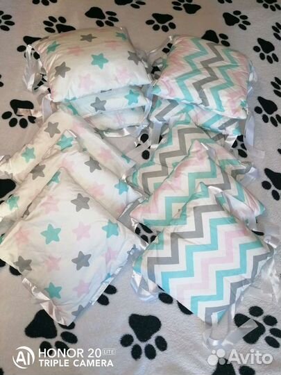 Бортики в кроватку Новые 12 шт