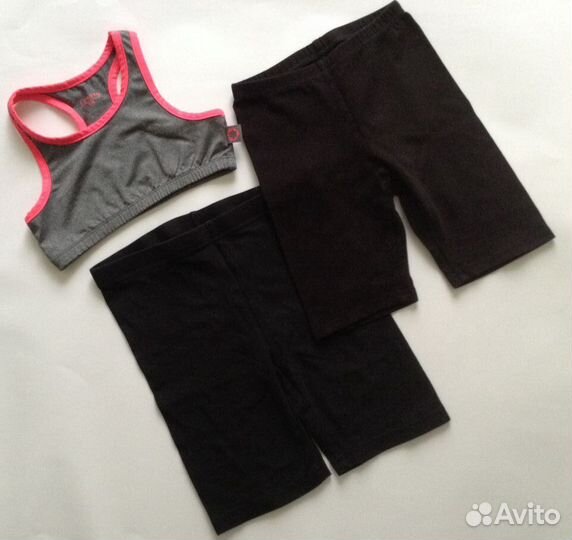 Балетки белые, шорты, лосины чёрные