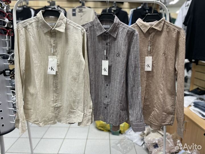Рубашка льняная calvin klein