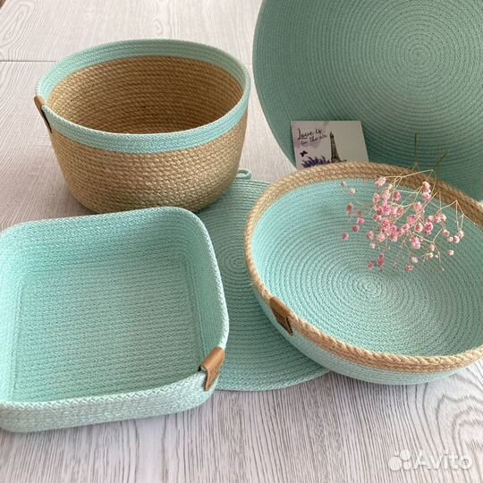 Корзинка из джута