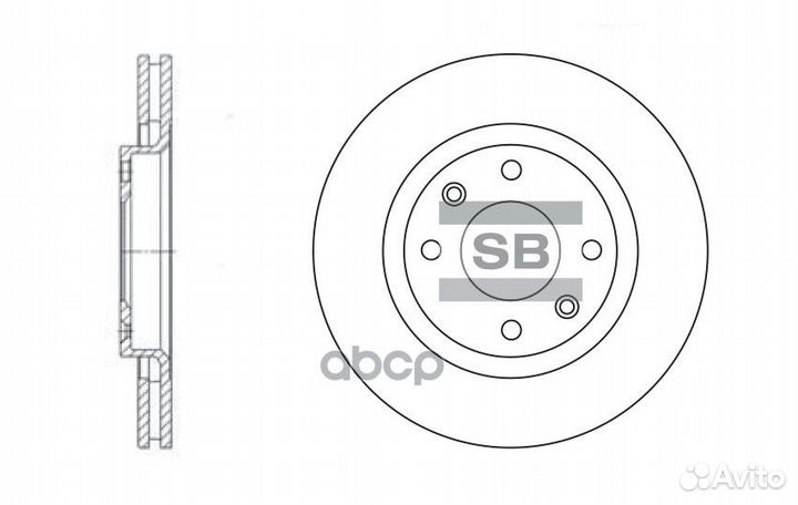 SD5001 диск тормозной передний Citroen C3/Xsar