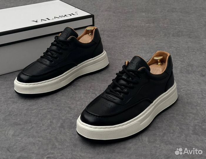 Мужские кожаные кеды 40/45