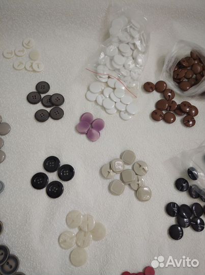 Набор пуговиц для рукоделия 25 мм крупные новые