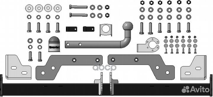 Фаркоп С оцинкованным шаром hyundai tucson рест