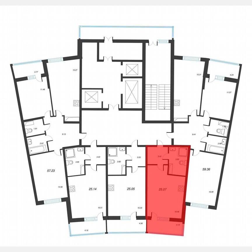 Квартира-студия, 28 м², 8/22 эт.
