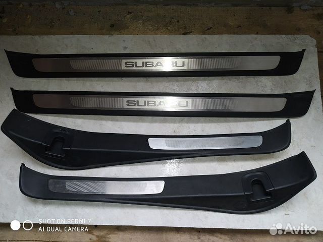 Накладки порогов на Subaru Outback BP9 2003-2008г