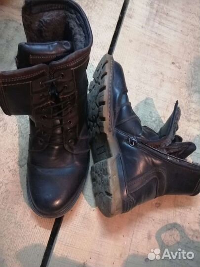 Сапоги мужские кожаные