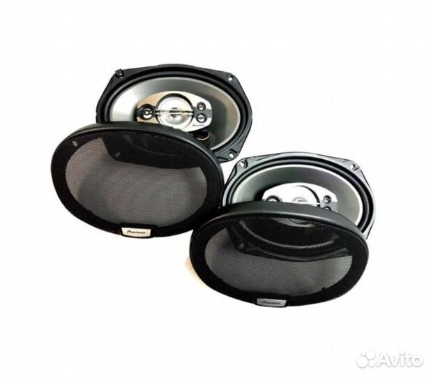 Новые Pioneer - 2 овальных динамика (блины 6х9)