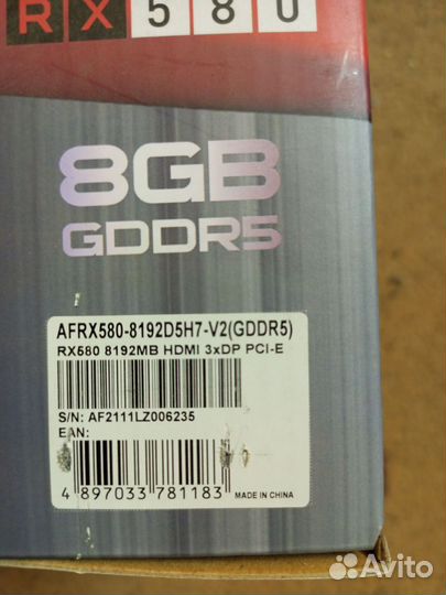 Видеокарта rx580 8gb