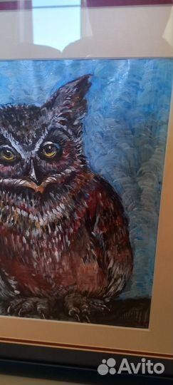Картина акрил,сова