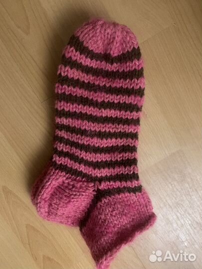 Носки ручной вязки шерстяные