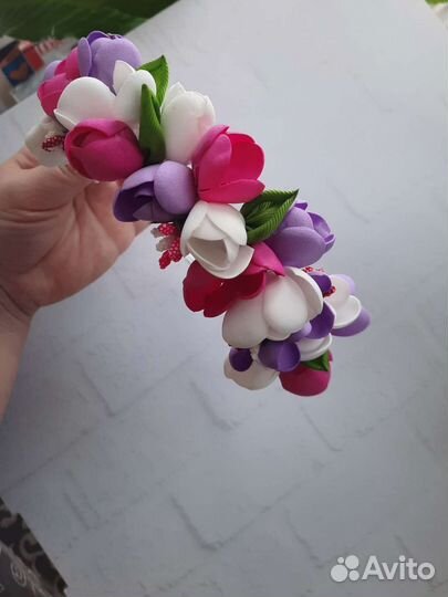 Ободок для волос ручной работы