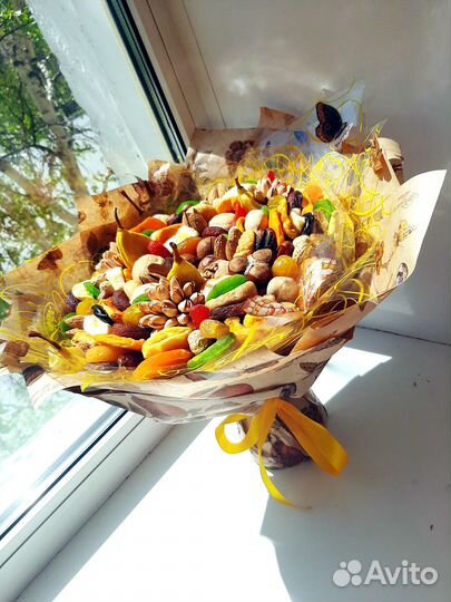 Съедобный букет, букет из сухофруктов, подарок