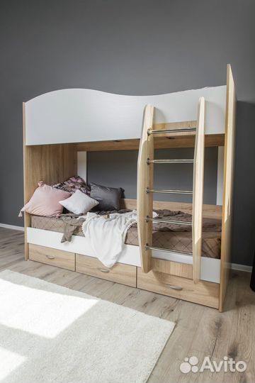 Кровать Mamamia двухъярусная с ящиками кр-05