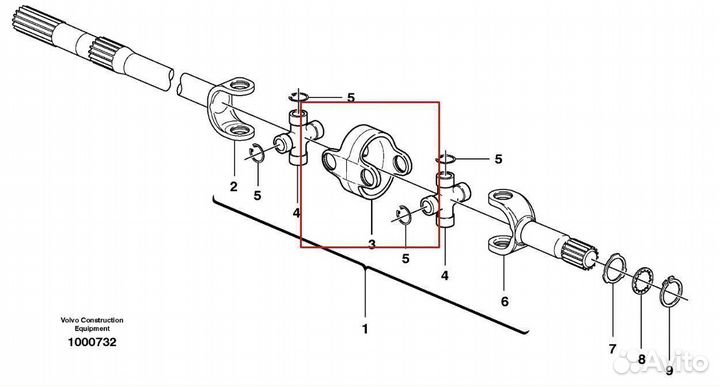 CA0519056 Фланец муфта соединительная полуоси