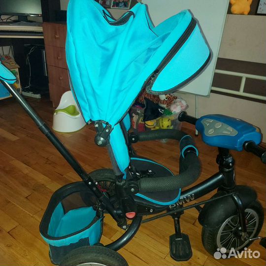 Трехколесный велосипед коляска BMW