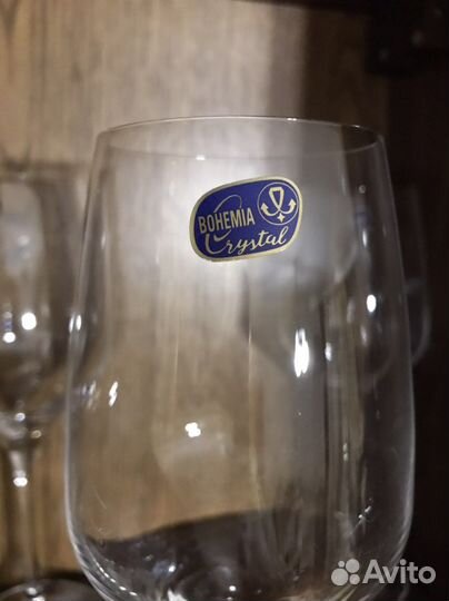 Хрустальные бокалы crystal Bohemia новые