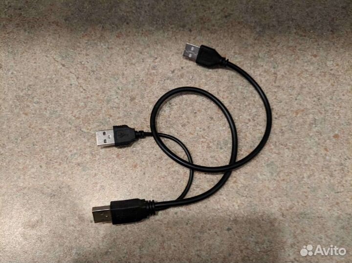 Кабель один обычный Юзб на два обычных usb2.0