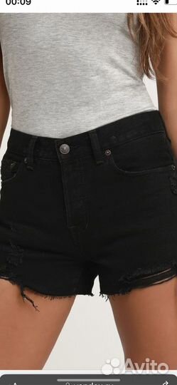 Шорты джинсовые черные denim S